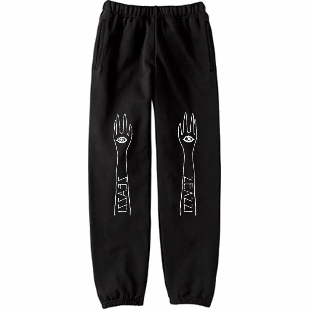 ZEAZZI street alien arms BLACK Sweat pants　front