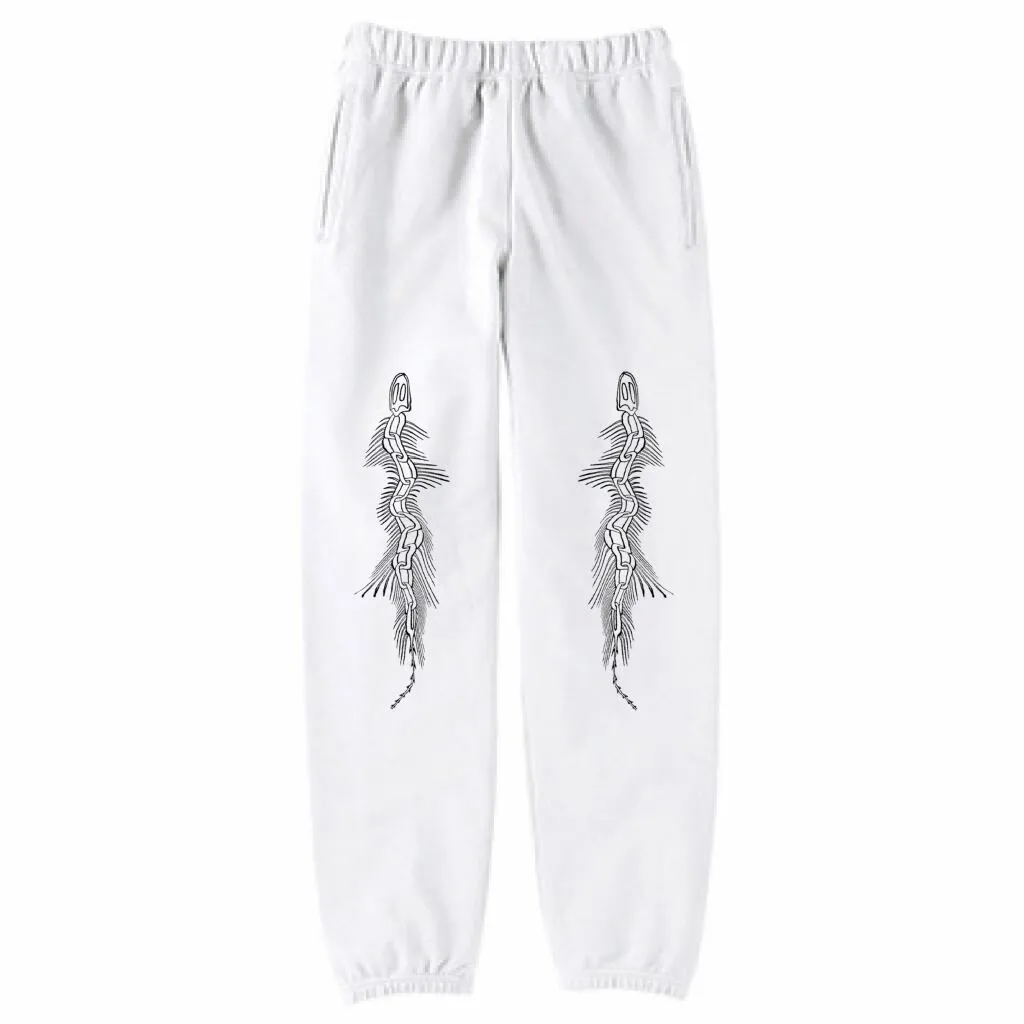 Chain snakes sweat pants White